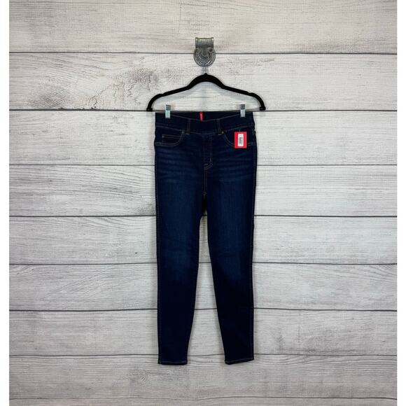 Spanx Women's Dark Washed Pull On Midnight Shade Skinny Jeans Size Small - Picture 1 of 8